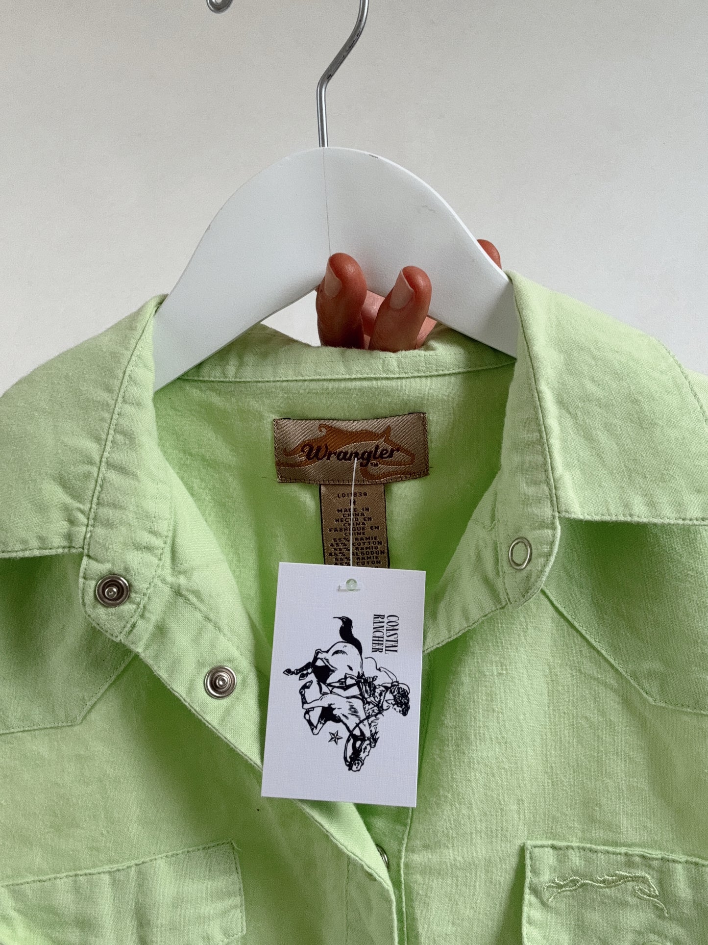 Western Vintage Wrangler Lime Top