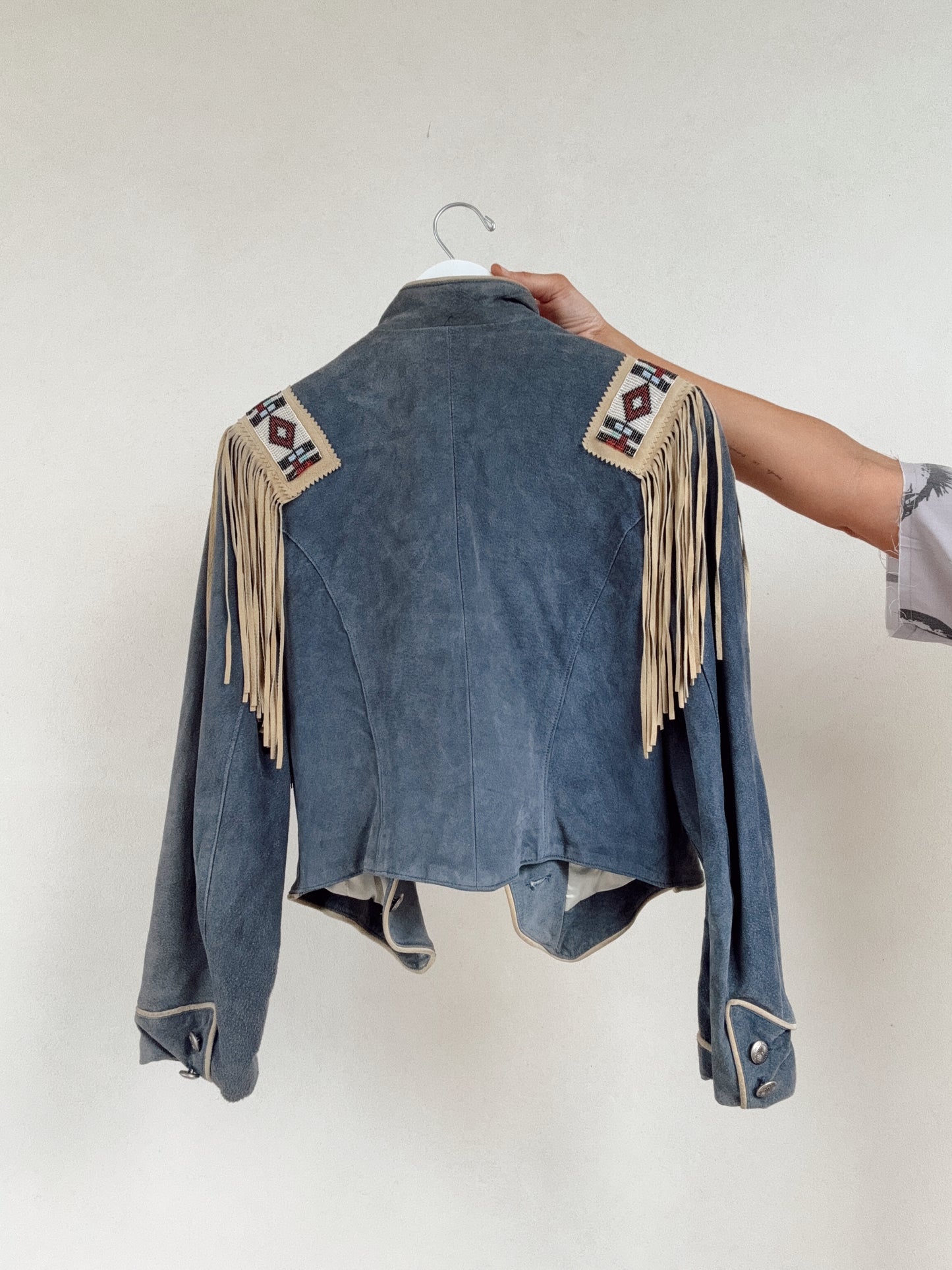 Western Vintage Leather Fringe Jacket