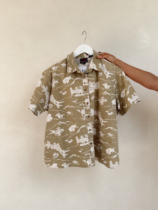 Western Vintage Collared Shirt