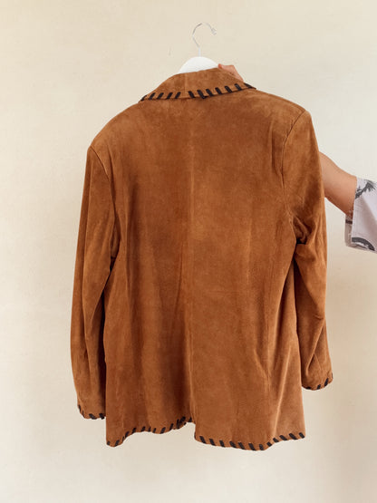 Western Vintage Leather Long Jacket