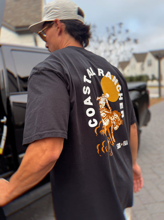 RODEO Tees Saddle Brown + Black  || Adult Sizes